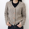 Áo Bé Gái Xoắn Đan Cardigan Hàng Ngày Cổ Chữ V Tay Dài V Cardigan Cơ Bản Xuân Thu Đông Trong Nhà Ngoài Trời Thời Trang Áo Khoác Ngoài