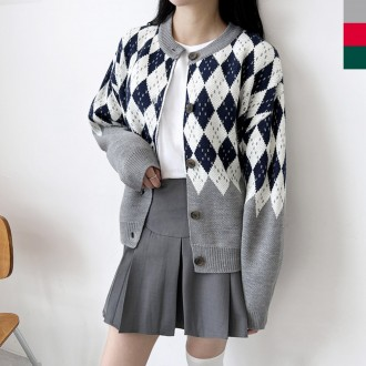 Áo len dệt kim dày Argyle 2L-UND 5027 cho nữ