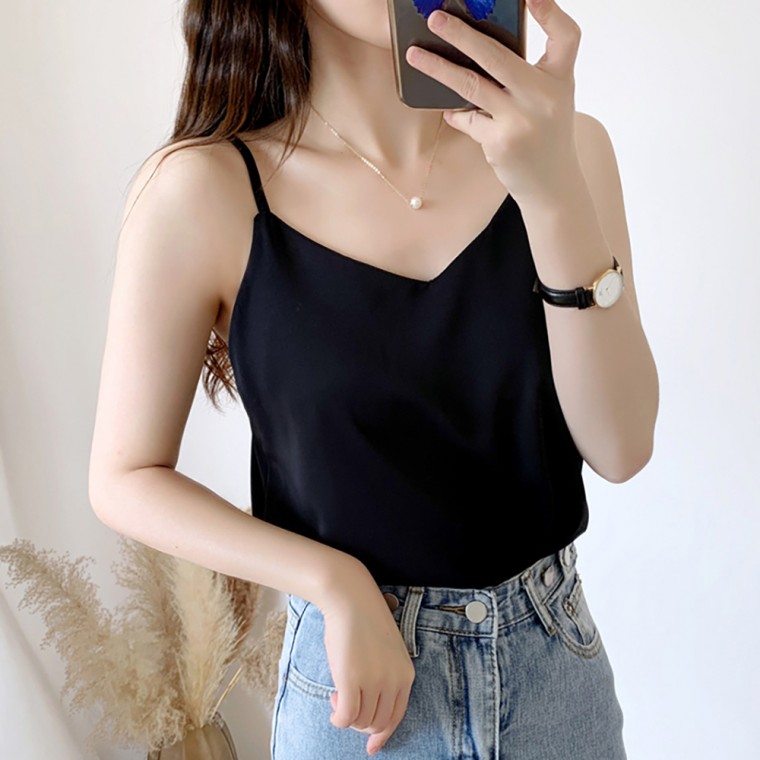 Áo crop top không tay dành cho nữ có dây buộc sức khỏe mùa hè