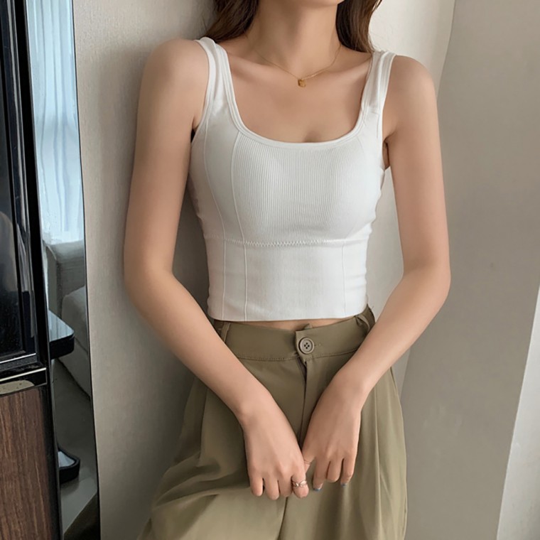 Áo ngực nữ không tay có mũ chạy bộ Áo crop top sức khỏe mùa hè tích hợp