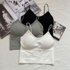 Áo crop top thiết kế dây bralette có mũ cho nữ LK-NS09