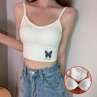 Áo ba lỗ dây crop xinh xắn thời trang mùa hè giản dị dành cho nữ