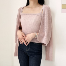 Bộ áo cardigan không tay dệt kim lưới thoáng mát 2L-CBB 1019 dành cho nữ