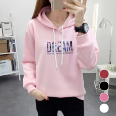 Áo hoodie dáng rộng mơ mộng chải chuốt dành cho nữ URD-160