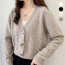 Áo cardigan cổ chữ V xoắn chất liệu dày dặn dành cho nữ