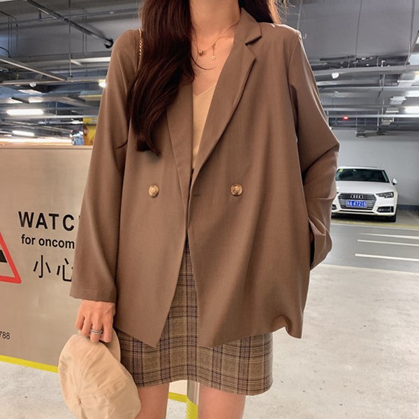 Áo khoác blazer nữ cơ bản 2 màu hàng ngày LK-J004