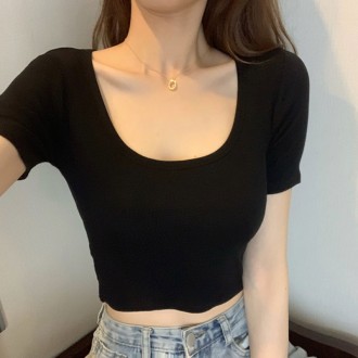 Áo crop top nữ 3 màu thời trang giản dị crop top03