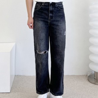 Quần Jean Nam Size Lớn Cơ Bản Cơ Bản Hàng Ngày Thường Ngày Quần Denim Rách