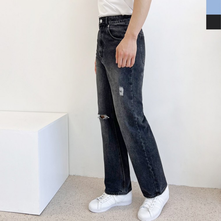 SIN 1010M Denim rách ống rộng size lớn cho nam