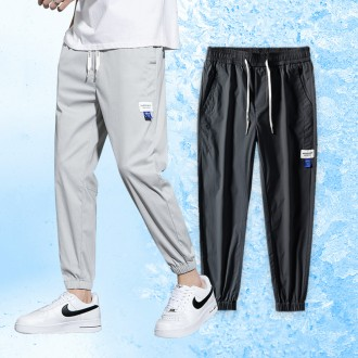 Quần mùa hè nam Slim Fit Thắt lưng làm mát Quần Jogger nhạy cảm