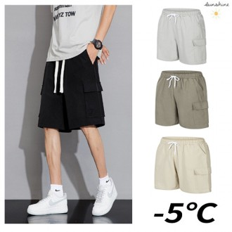 Quần short vải lanh, dải băng, quần short gai dầu, quần short bánh quy, quần short unisex