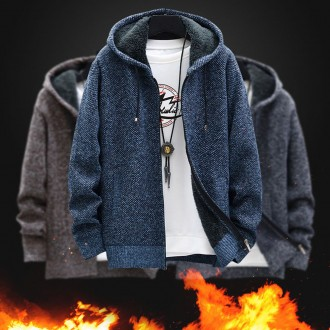 Áo hoodie mùa đông có mũ trùm đầu có khóa kéo hàng ngày dành cho nam giới Áo thun trơn