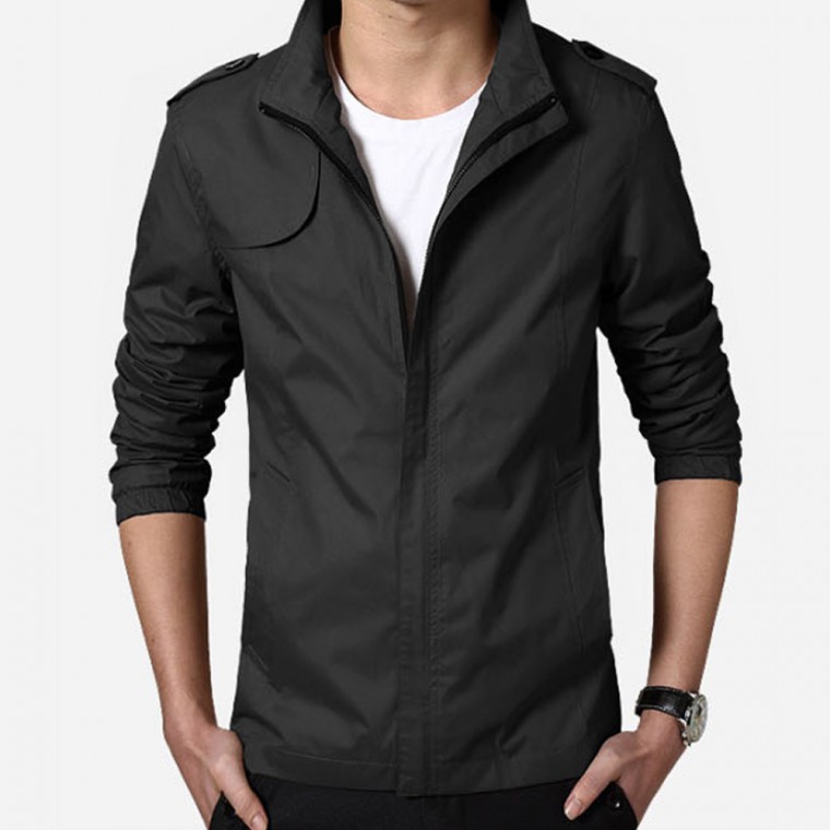 Áo khoác ngoài nam crop jacket thời tiết lạnh áo gió hàng ngày dây nhảy mùa thu hàng không blouson dây nhảy