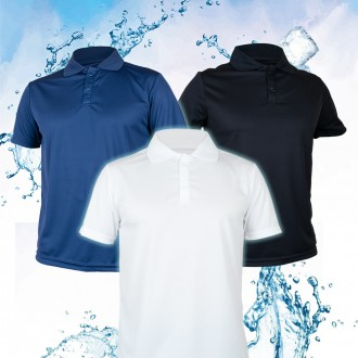 Áo thun unisex tay ngắn có cổ coolon có chức năng trong nước dành cho leo núi golf