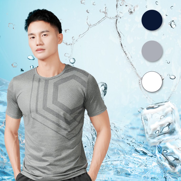 Áo thun mát mẻ mùa hè Mặc tập gym Ice Cool Training Wear One Mile Home Muscle