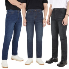 Trang phục tuyệt vời cho nam giới Mùa Xuân Thu Straight Fit Giặt Cơ Bản Quần Jeans