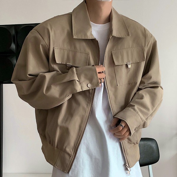 Túi nam thường ngày mùa thu Overfit Dây kéo Blouson IS-JK51