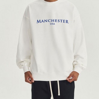 055 Manchester Áo nỉ cotton đặc biệt unisex size lớn