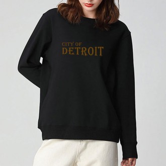 054 Detroit áo len cotton đặc biệt cỡ lớn unisex