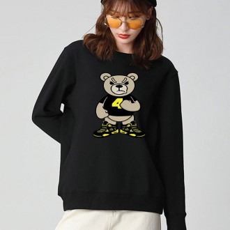 014 Angry Bear Big Size Unisex Áo cotton đặc biệt