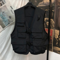 Áo vest nam bỏ túi, áo vest, áo khoác câu cá denim, áo khoác ngoài IS-BT02