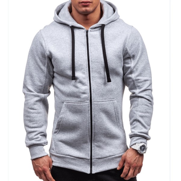 Áo hoodie chải, áo khoác có mũ trùm đầu thông thường, áo khoác tập, trơn IS-JK07