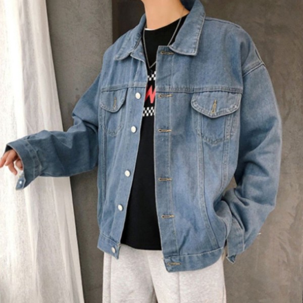 Áo khoác denim Overfit Áo khoác ngoài Trucker IS-DN10