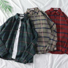 Áo Sơ Mi Nam Casual Nam Kẻ Sọc Bộ Đồ Cardigan Mùa Thu INSUM33