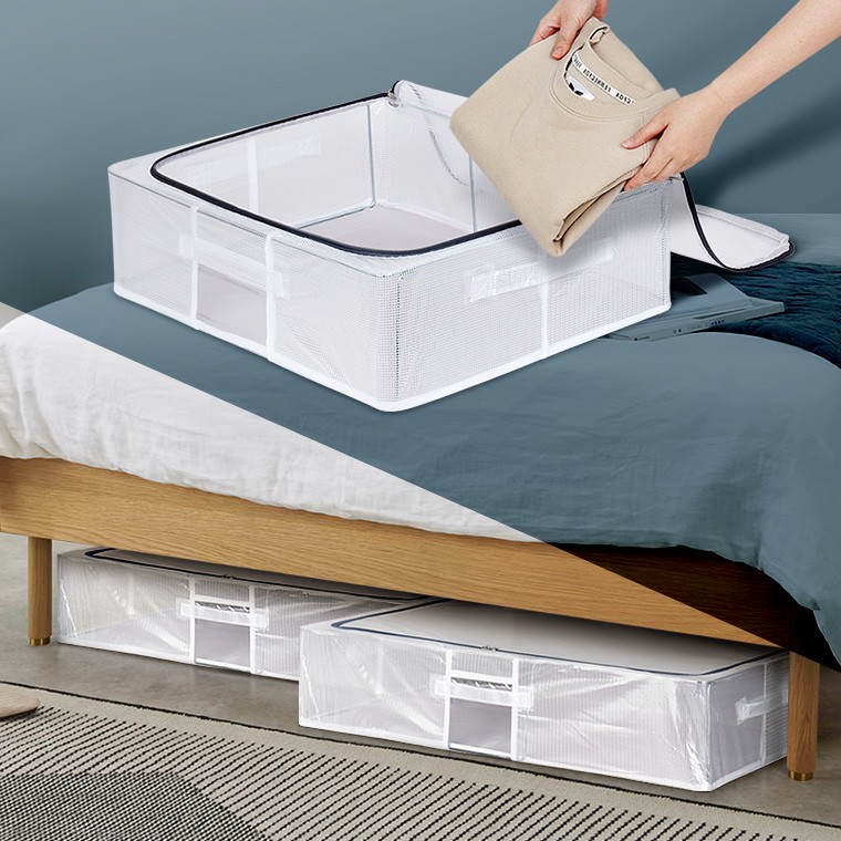 Underbed mini dưới gầm giường lưu trữ hộp sinh hoạt vải tổ chức lưu trữ hộp lưu trữ chăn