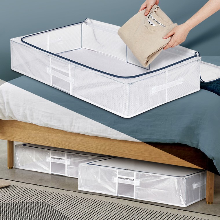 Underbed Nhỏ Đa Năng Hộp Bảo Quản Quần Áo Tổ Chức Có Thể Gập Lại Hộp Sống Tủ Quần Áo Bảo Quản Quần Áo