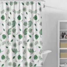 Rèm tắm họa tiết lá xanh (150x180cm) Vỏ bồn tắm