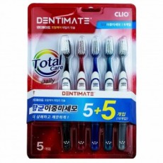 Crio Dentimate Total Care Hàng ngày Bàn chải trà đôi lông mịn kháng khuẩn hàng ngày 10 chiếc