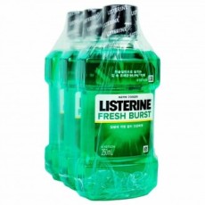 Listerine Liquid Fresh Burst (Hương Bạc Hà) 250ml 3 Miếng (210664)