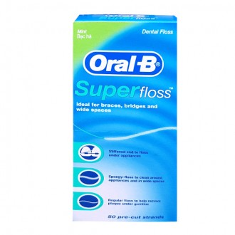 Chỉ nha khoa Oral-B Superfloss Mint 50 miếng x 1 / Cầu cấy chỉ nha khoa chỉnh nha