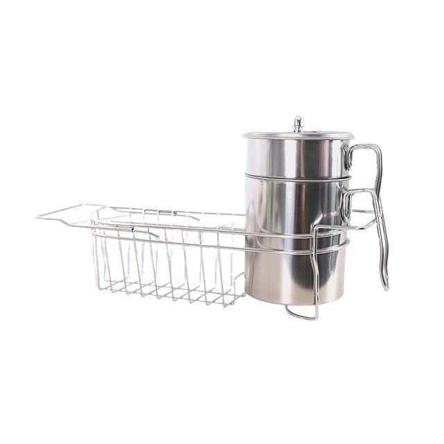 Thùng đựng rác thực phẩm inox - Bao gồm ngăn đựng kết hợp 1,3L