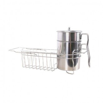 Thùng đựng rác thực phẩm inox - Bao gồm ngăn đựng kết hợp 1,3L