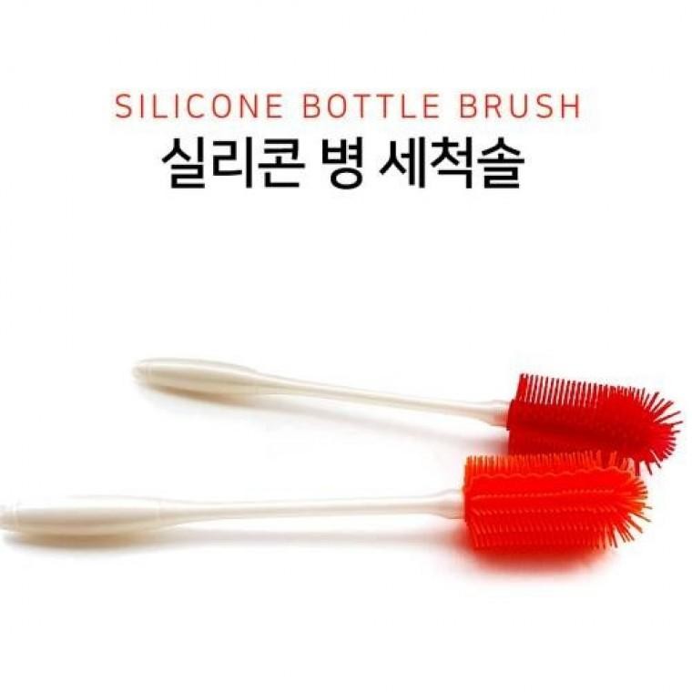 Bàn chải vệ sinh bình sữa silicone nội địa, bàn chải bình sữa trẻ em, bàn chải bình sữa