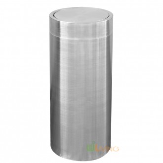 Khách sạn sử dụng thùng rác inox 50L/thùng rác/thùng tròn/thùng rác xoay