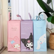 Thùng rác tái chế 3 tầng Sanrio túi bạt 60cm thùng đựng rác giặt đồ