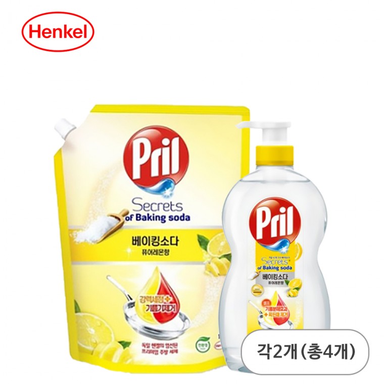 Henkel Frill Baking Soda chanh nguyên chất 700 & chanh nguyên chất 1L