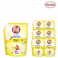 Henkel Frill Baking Soda Pure Lemon 1L x 6 chất tẩy rửa chén có thể đổ lại chất tẩy rửa đậm đặc của Đức cho vết dầu