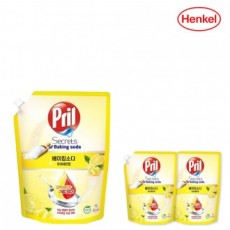 Henkel Frill Baking Soda Pure Lemon 1L x 2 chất tẩy rửa chén có thể đổ lại chất tẩy rửa đậm đặc của Đức cho vết dầu