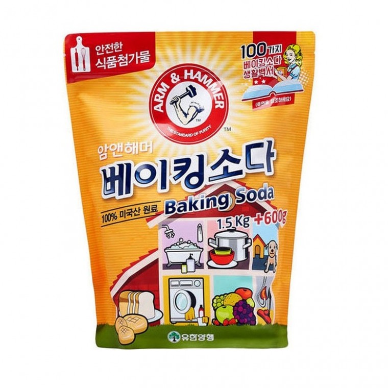 Yuhan Arm & Hammer Baking Soda 1.5kg+600g Loại bỏ vết bẩn cứng đầu