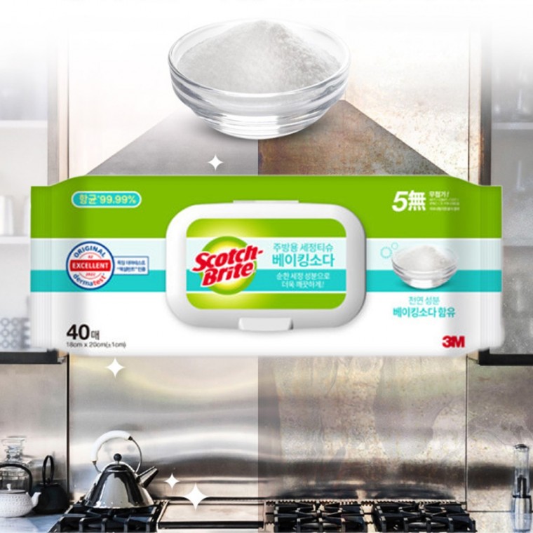 Khăn giấy 3M chất tẩy rửa baking soda khăn giấy lau nhà bếp