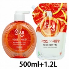 Aekyung Soonsam Refill Axit Citric x Hương Bưởi 500ml + 1.2L