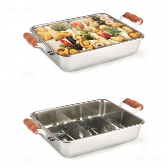 4 ngăn 6 ngăn inox pocha Izakaya nghêu trai hải sản shabu-shabu oden súp bánh cá xiên nồi số 4