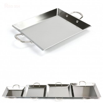 Kết hợp bếp ga cảm ứng, lòng ba rọi xào inox, đĩa sắt, chảo xào, chảo lẩu, mâm sắt rộng 27cm 32.7cm 36cm 39.5cm