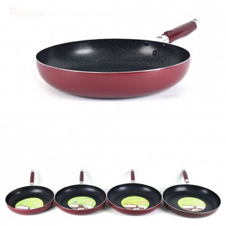 Chảo phủ đá cẩm thạch dành cho nhà hàng Đường kính chảo rán 18,3cm 20,2cm 22,2cm 24,2cm 26,2cm 28,1cm 30,2cm