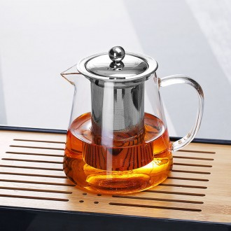 [Trà Roha] Ấm trà thủy tinh chịu nhiệt Dawon (600ml) Ấm trà thủy tinh Tea Time