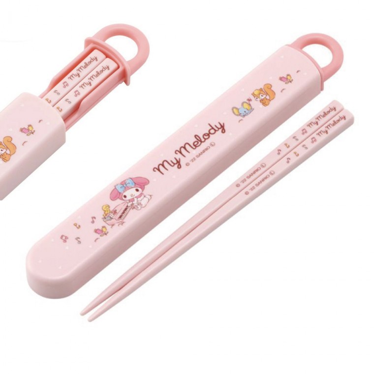 Bộ Đũa Skater Bộ Hộp Trượt Âm Nhạc My Melody Bộ Đũa 16.5cm